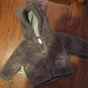 Carter's Fuzzy Brown Baby Hoodie 6M